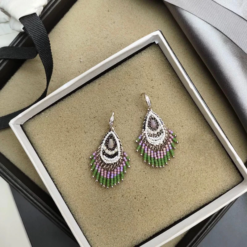 铜合金耳饰 A326 法式复古手工春夏气质优雅女神时尚简约耳环