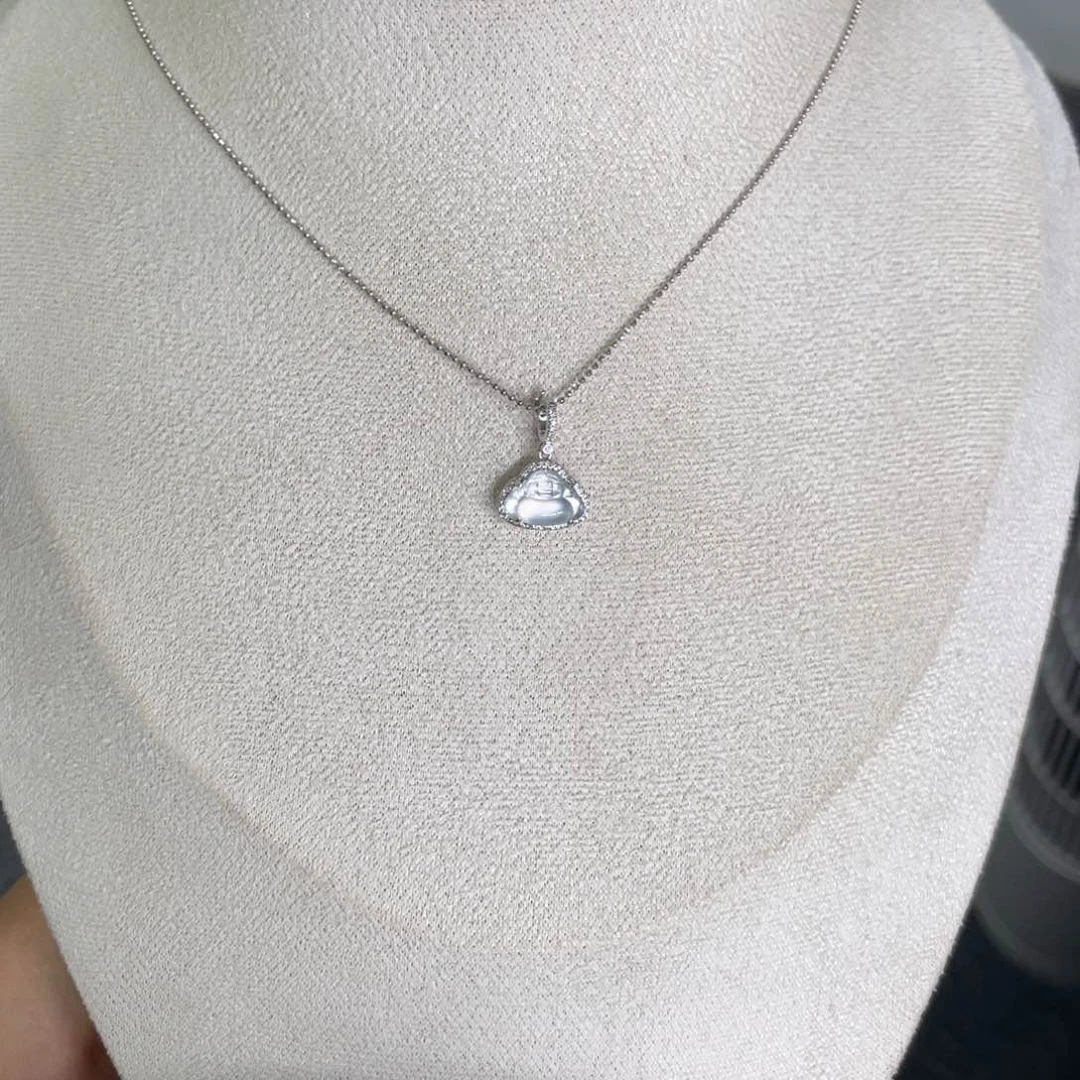 吊坠(不含链)18K金镶嵌翡翠