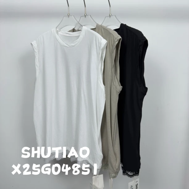 【SHUTIAO】2025夏季：新款小众设计款背心X25G04851