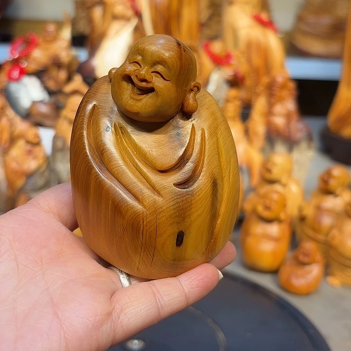 柏木太行崖柏弥勒佛