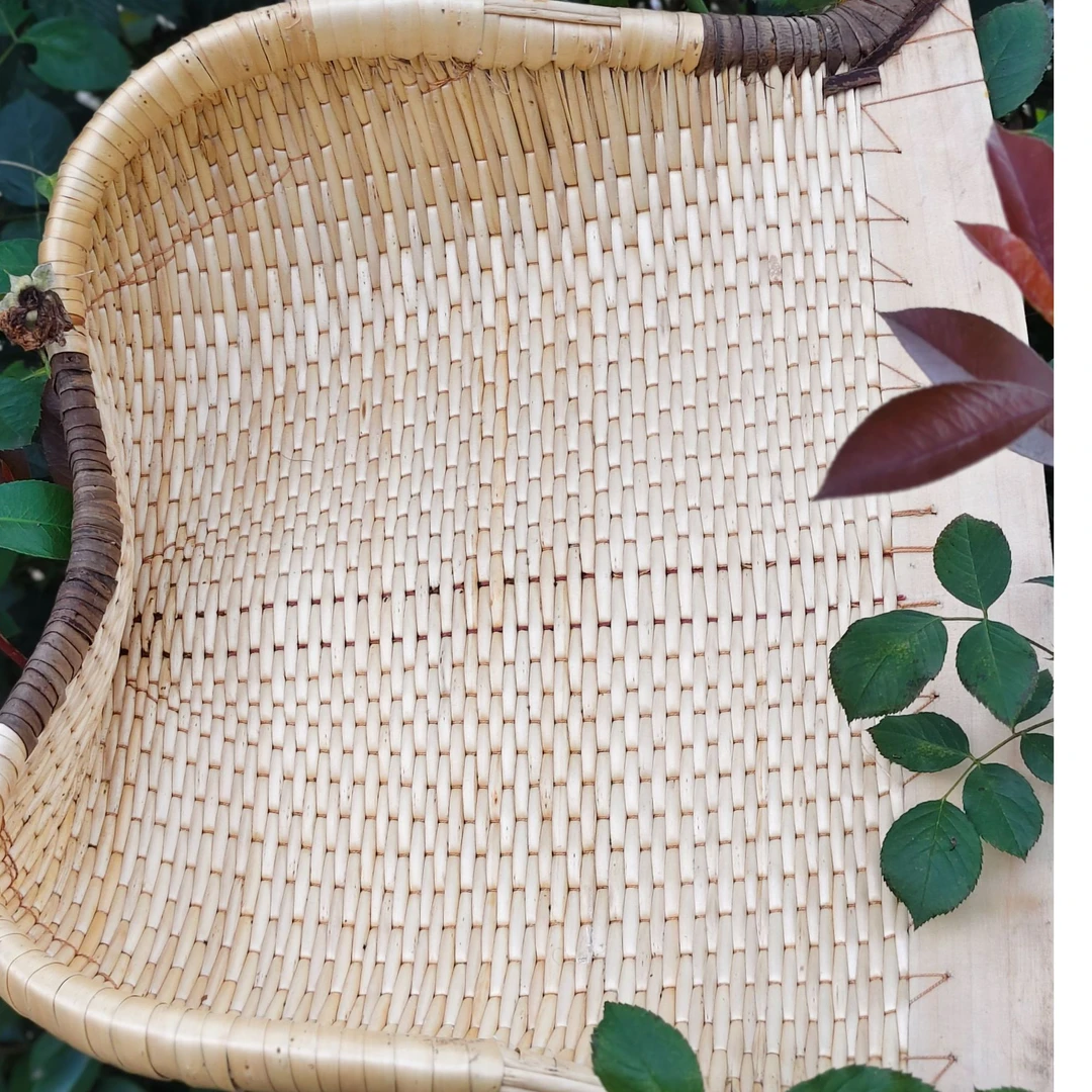 手工柳条编织老式小簸箕厨房用收纳实用小簸箕柳编框子收纳框