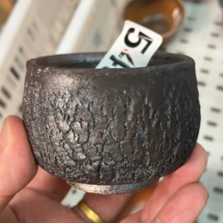 柴烧茶具茶杯大放漏