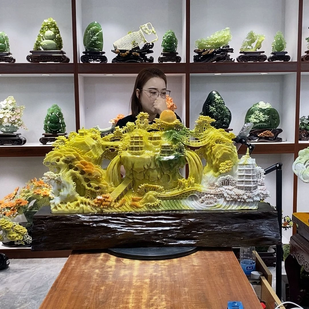 诗***1玉山水摆件 玄关摆件