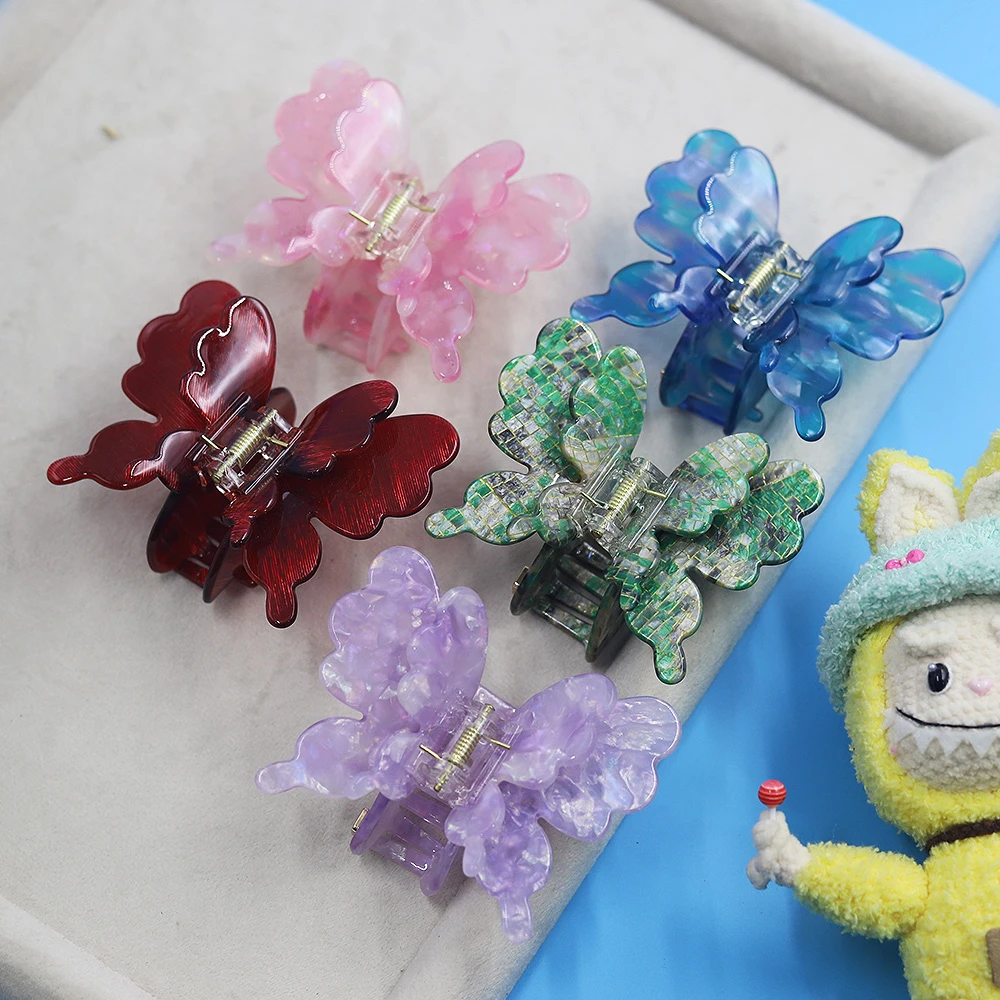 蝴蝶发饰原创设计休闲风女甜美百搭抓夹少女风高级感气质奢华发夹