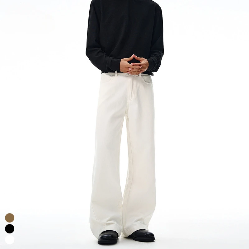 美式高街垂感宽松直筒裤秋季男女款潮牌cleanfit高腰百搭休闲裤子