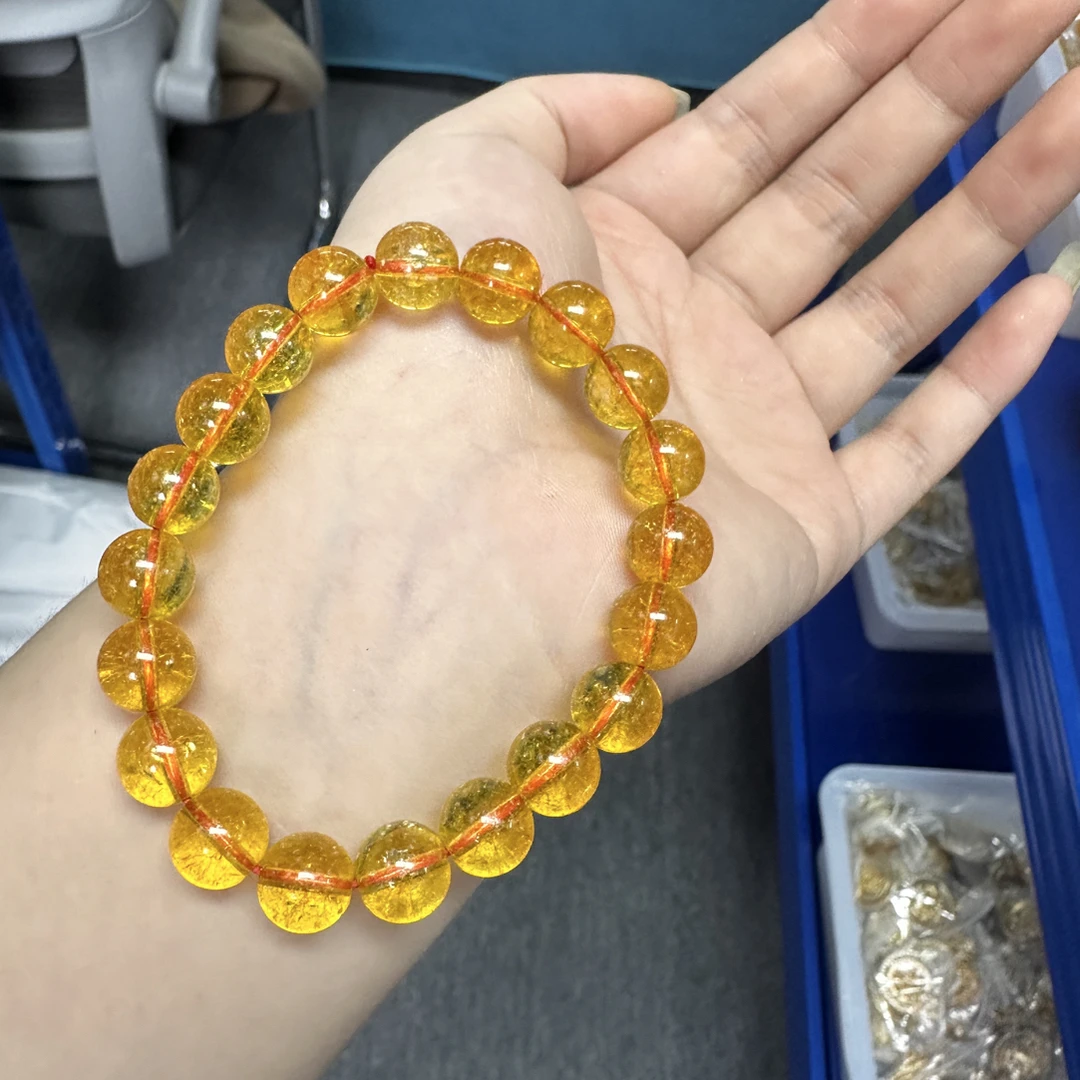 小帅家的珠宝—精美暴力深黄卡10毫米手串