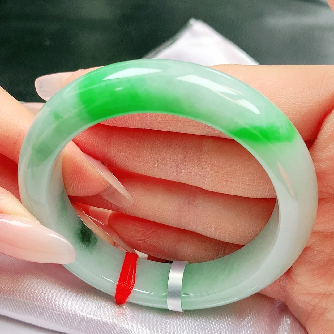 翡翠未镶嵌手镯缅甸天然a货翡翠手镯