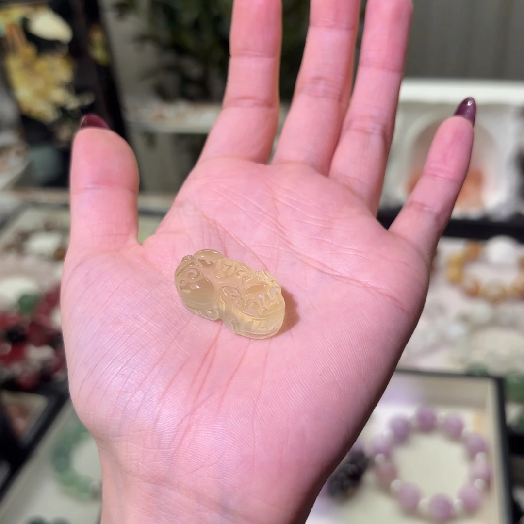 手链银S925镶嵌烟晶