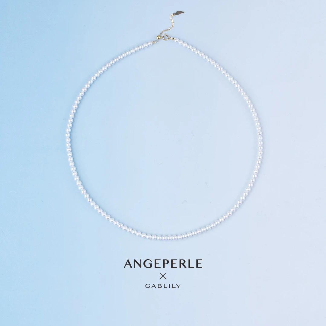 珈白丽【迷歌专属】淡水珈白丽珍珠18K金（不含夹头）小米珠项链3-4mm