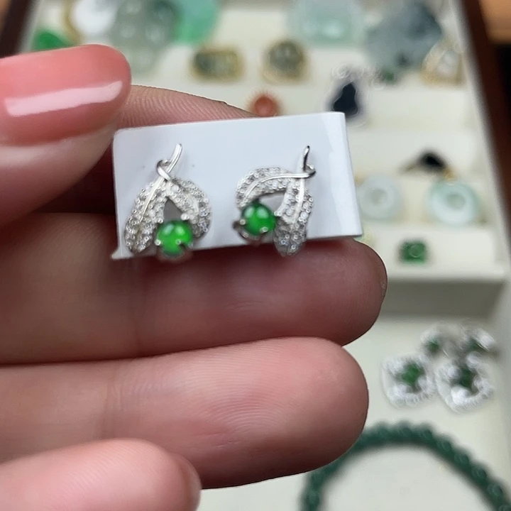 翡翠银S925镶嵌颈饰