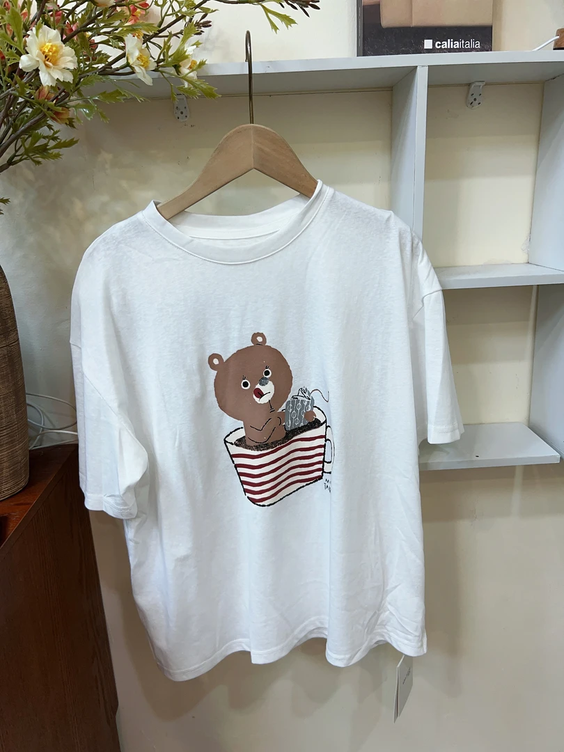 丸子.白色小熊T百搭