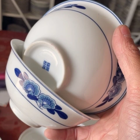 碟景德镇陶瓷5英寸双蕾花高岭土2个