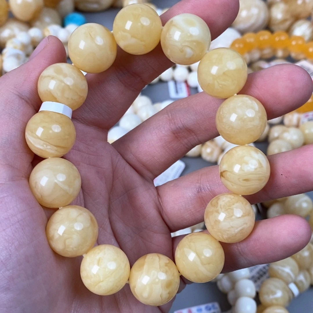 蜜蜡未镶嵌珠宝奇石15mm