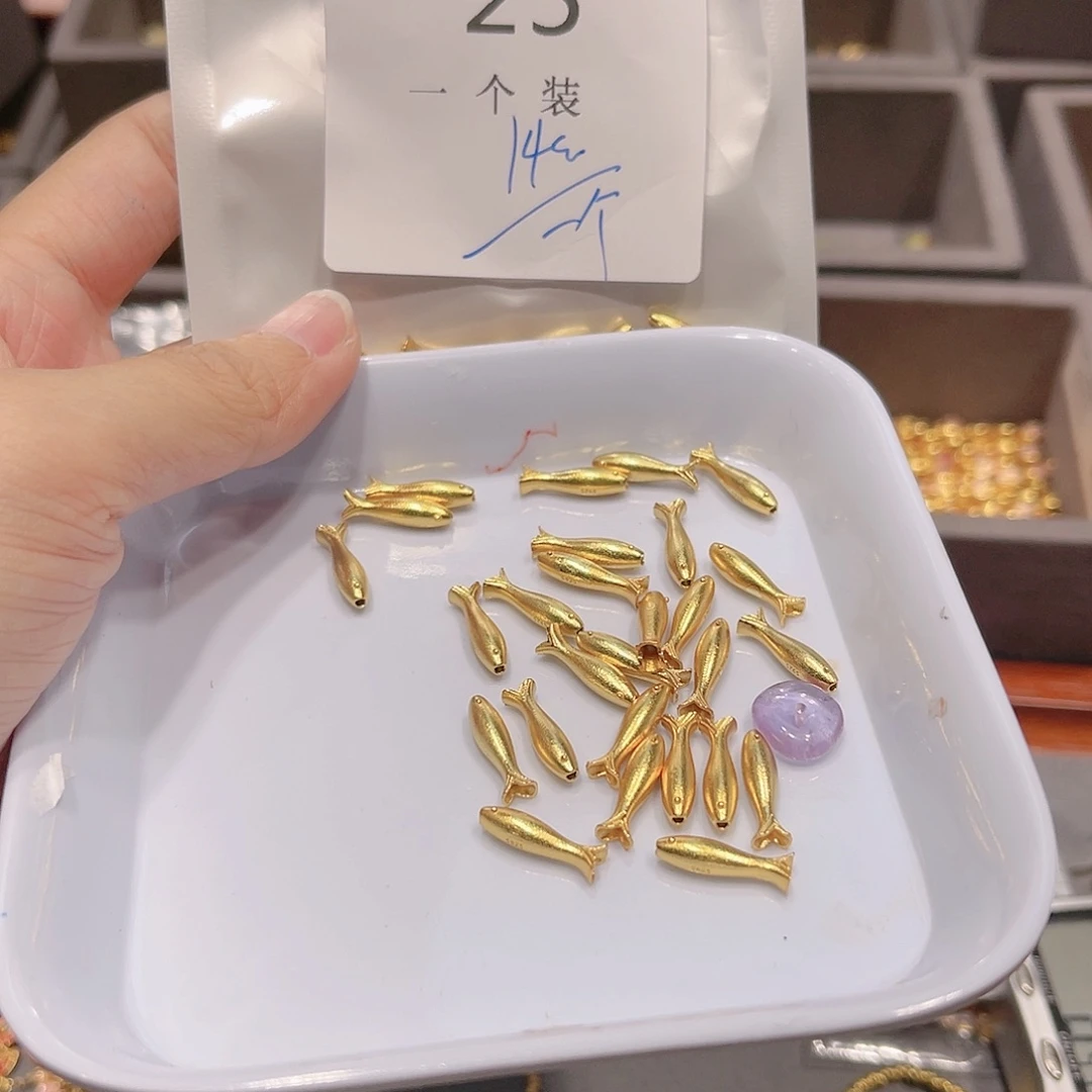 水晶珠宝半成品银S925镀金镶嵌25