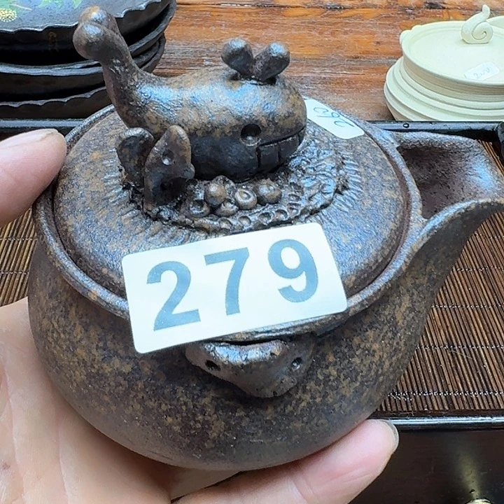 纯手工制作粗陶茶具