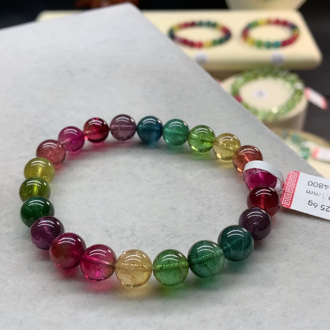 【闪购商品】未镶嵌手链碧玺艳丽色标单圈9.1