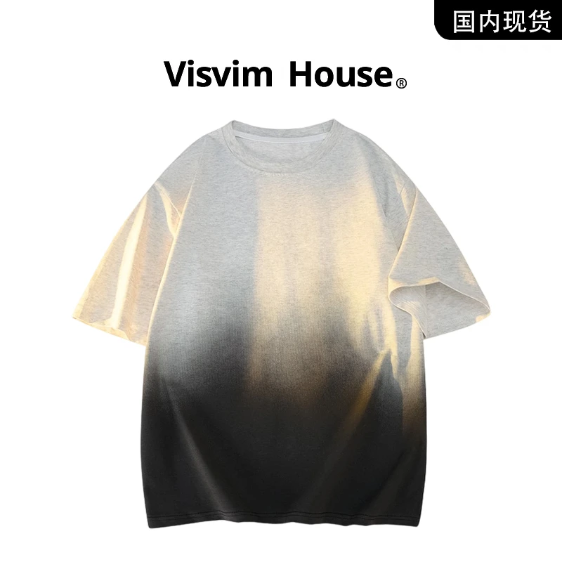【品牌现货撤柜】VISVIM WINGS夏季新款渐变圆领宽松休闲短袖T恤男