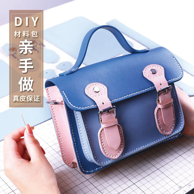 七夕节礼物送女友真皮潮流洋气女士学生小包包斜挎包真皮剑桥包