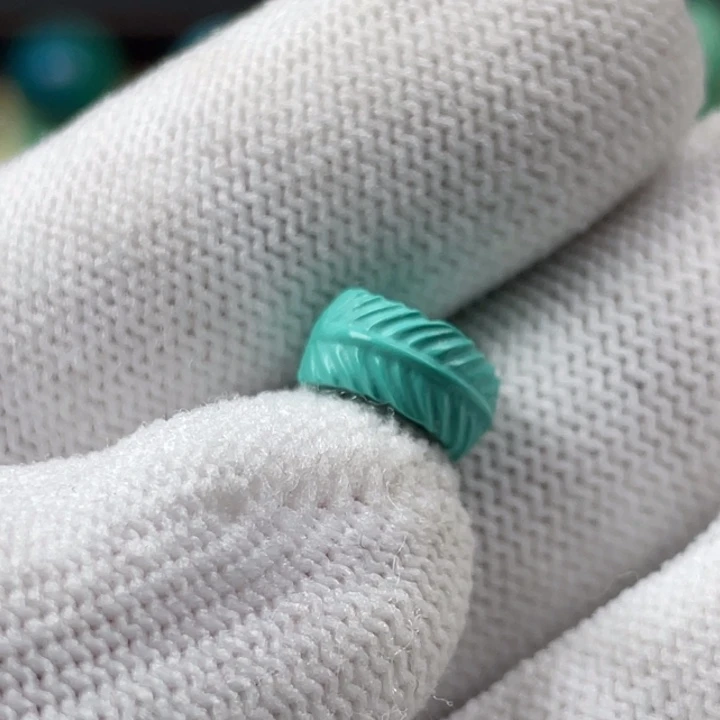 高瓷蓝绿色卡10羽毛扣