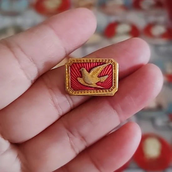 涓***流和平鸽铝制纪念章