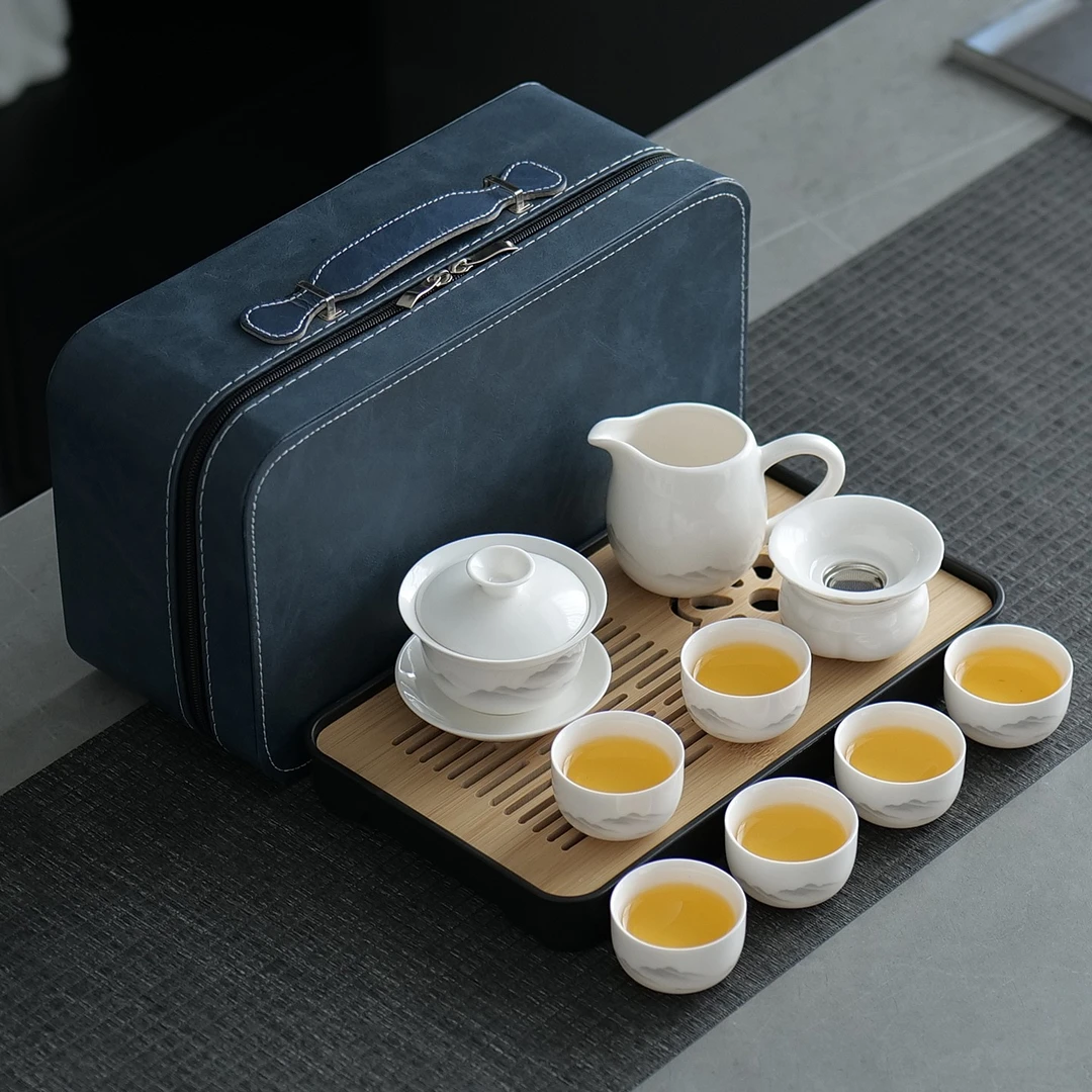 高档轻奢白瓷功夫茶具套装适合家用泡茶