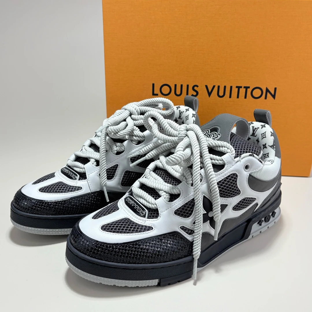 未使用 LouisVuitton/路易威登 LV SKATE灰色板鞋42码14620