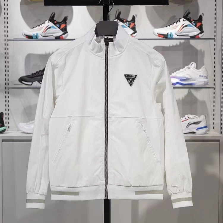 李宁训练系列外套防泼时尚休闲立领长袖运动夹克男款AJDT703
