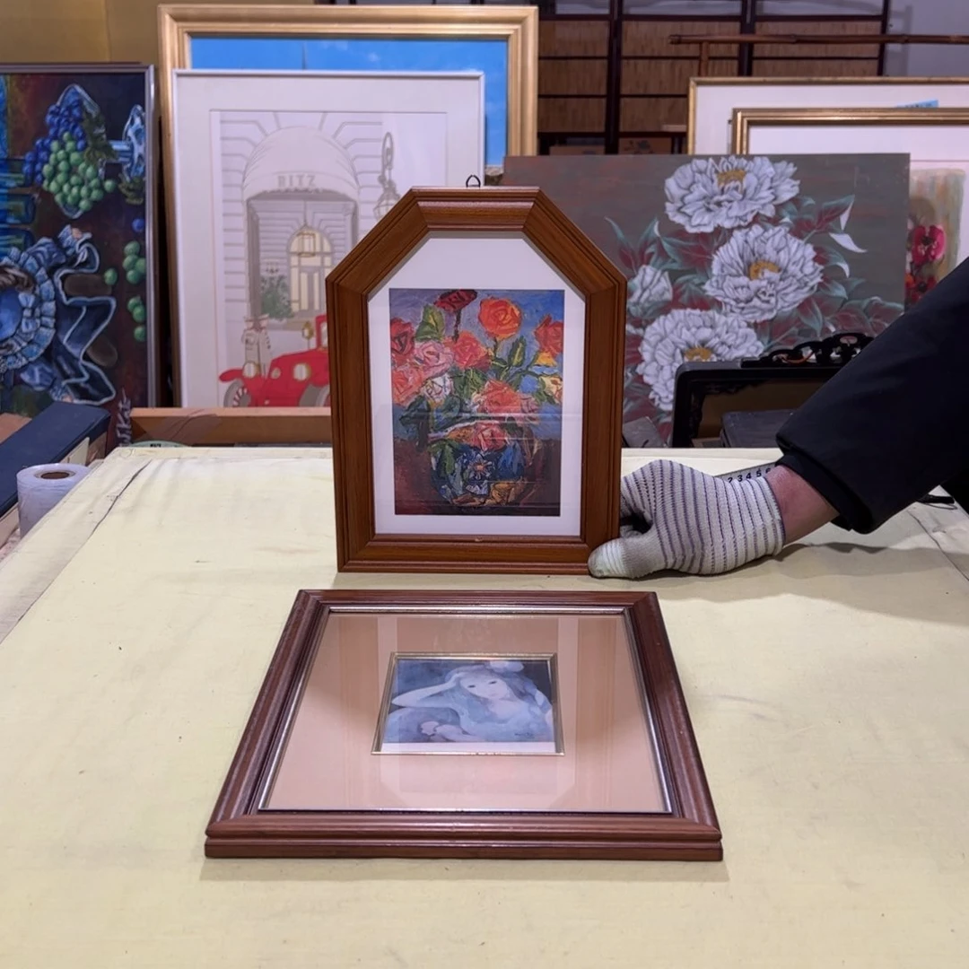 绘画p***A屏风框画茶空间设计