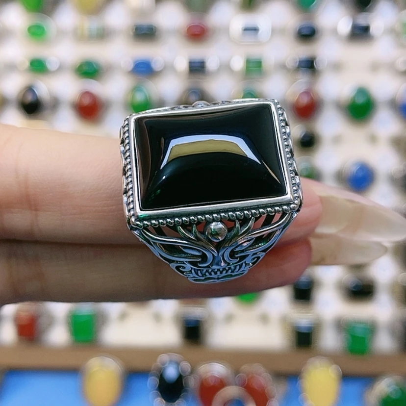 【闪购商品】玛瑙/玉髓戒指银S925镶嵌低**人