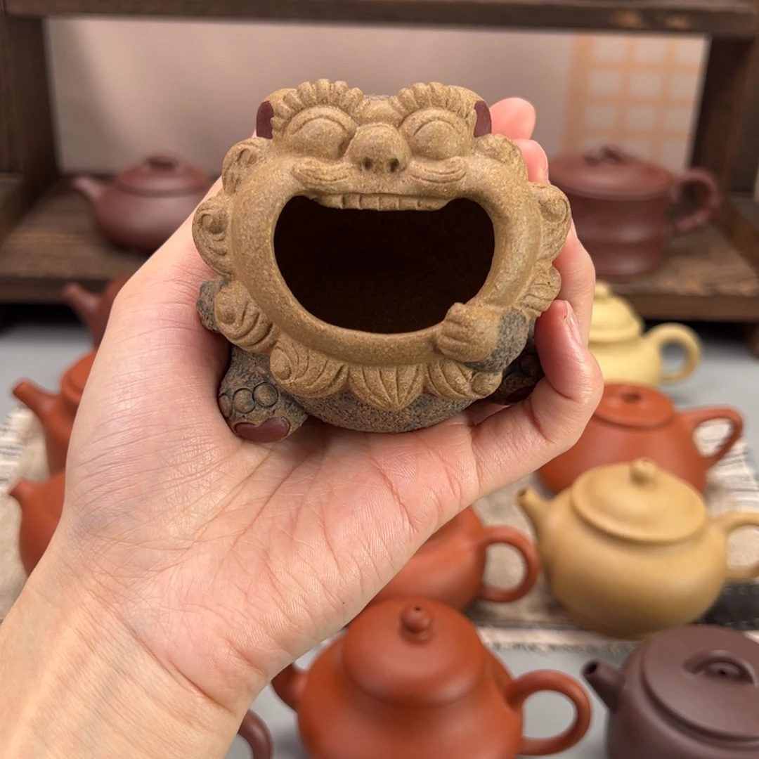 茶宠紫砂段泥茶周边笑口常开