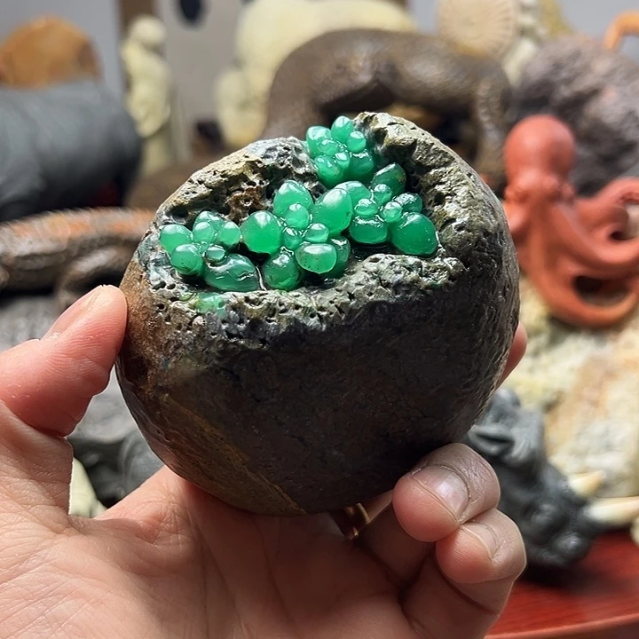 四川石在****凡雅安绿摆件