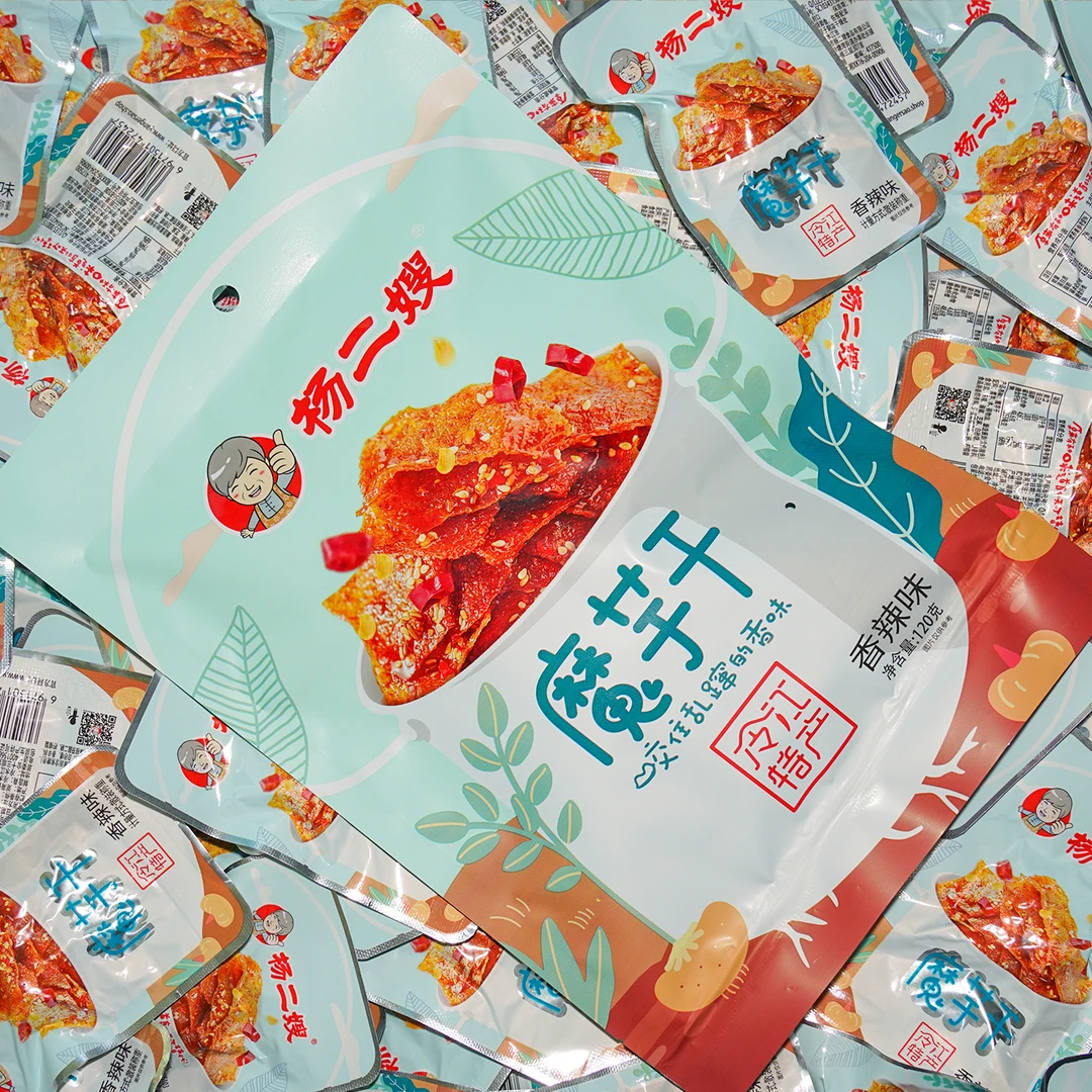 杨二嫂香辣魔芋干麻辣零食小吃解馋魔芋爽素毛肚湖南辣条特产