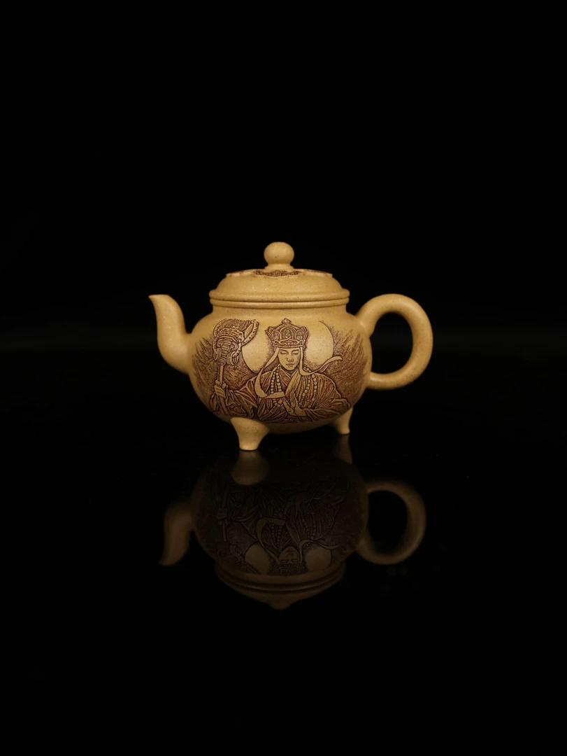 【颂】《玄奘》大彬如意壶大水潭梨皮绿泥全手工260cc