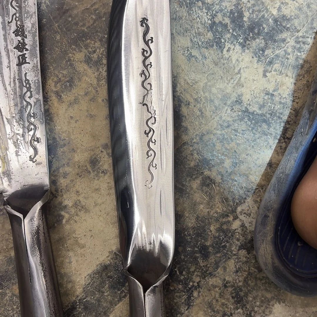 高碳锰钢云南阿老表手工锻打刀