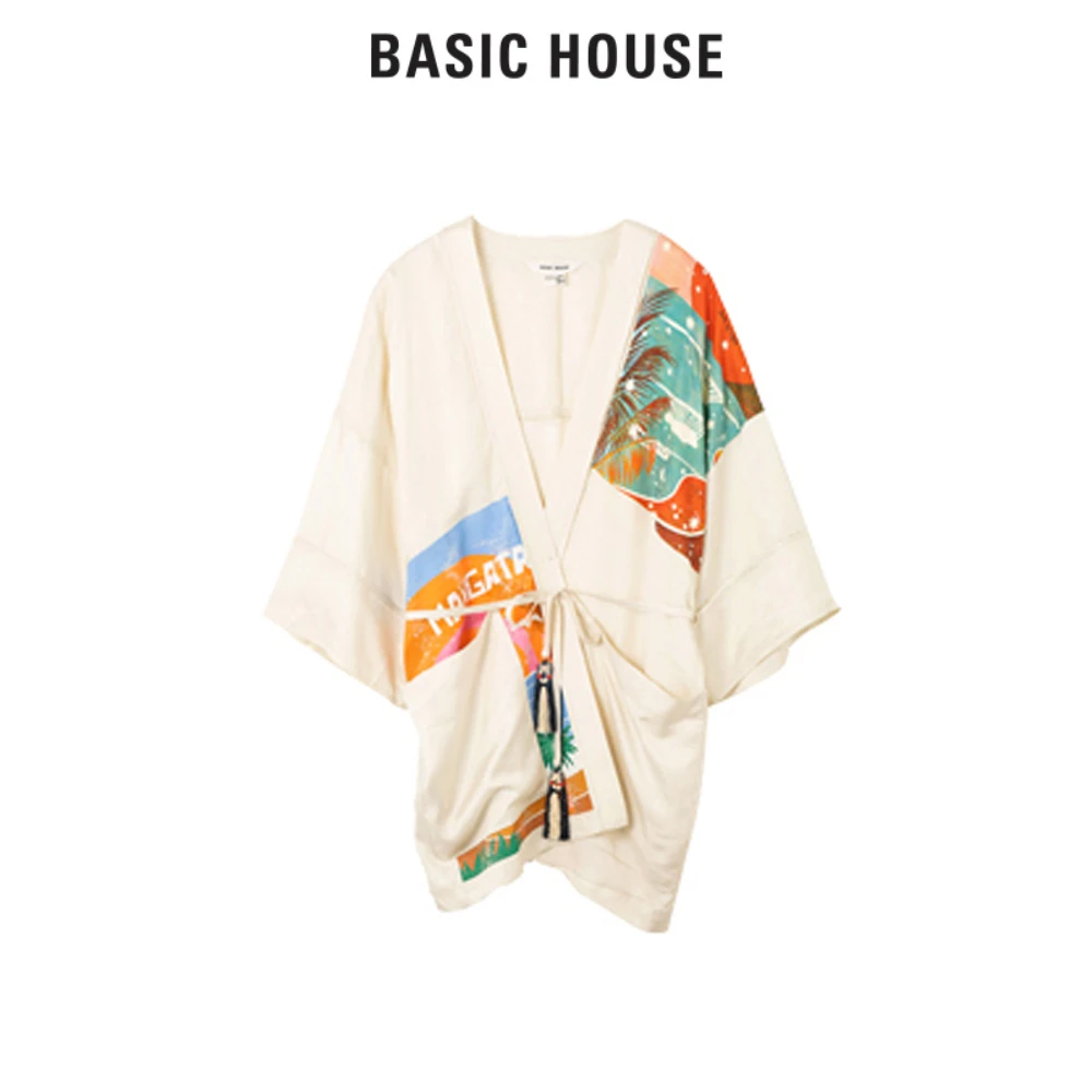 Basic House/百家好时尚印花轻薄外套 BJ2151-HVJP321DCR