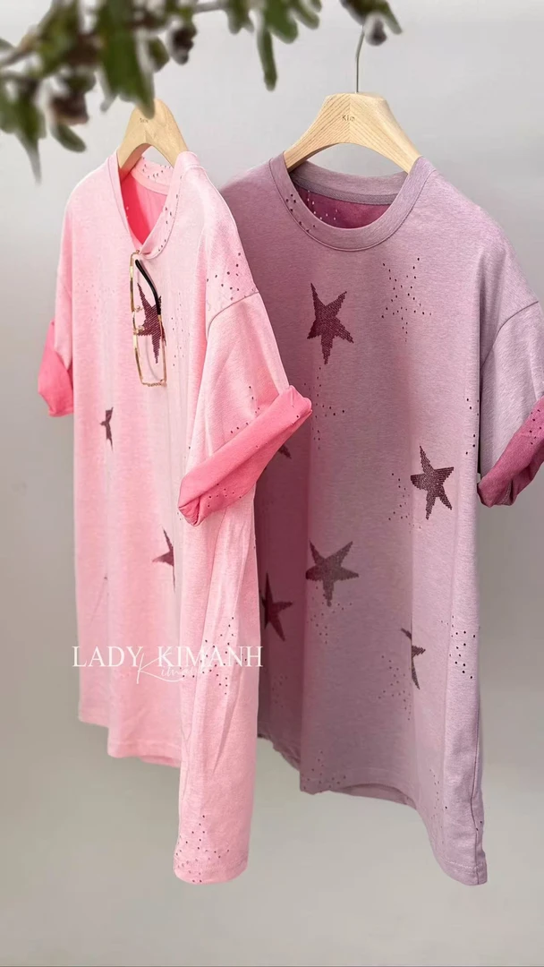 镂空圆领短袖镶钻复古港风T恤套装休闲夏季百搭时尚春夏