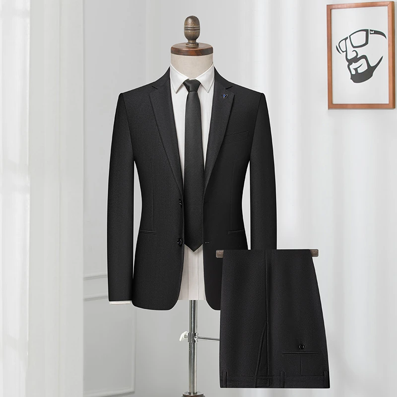 【老宋专属】男士韩版商务休闲西服套装青年（裤脚需自行收边）