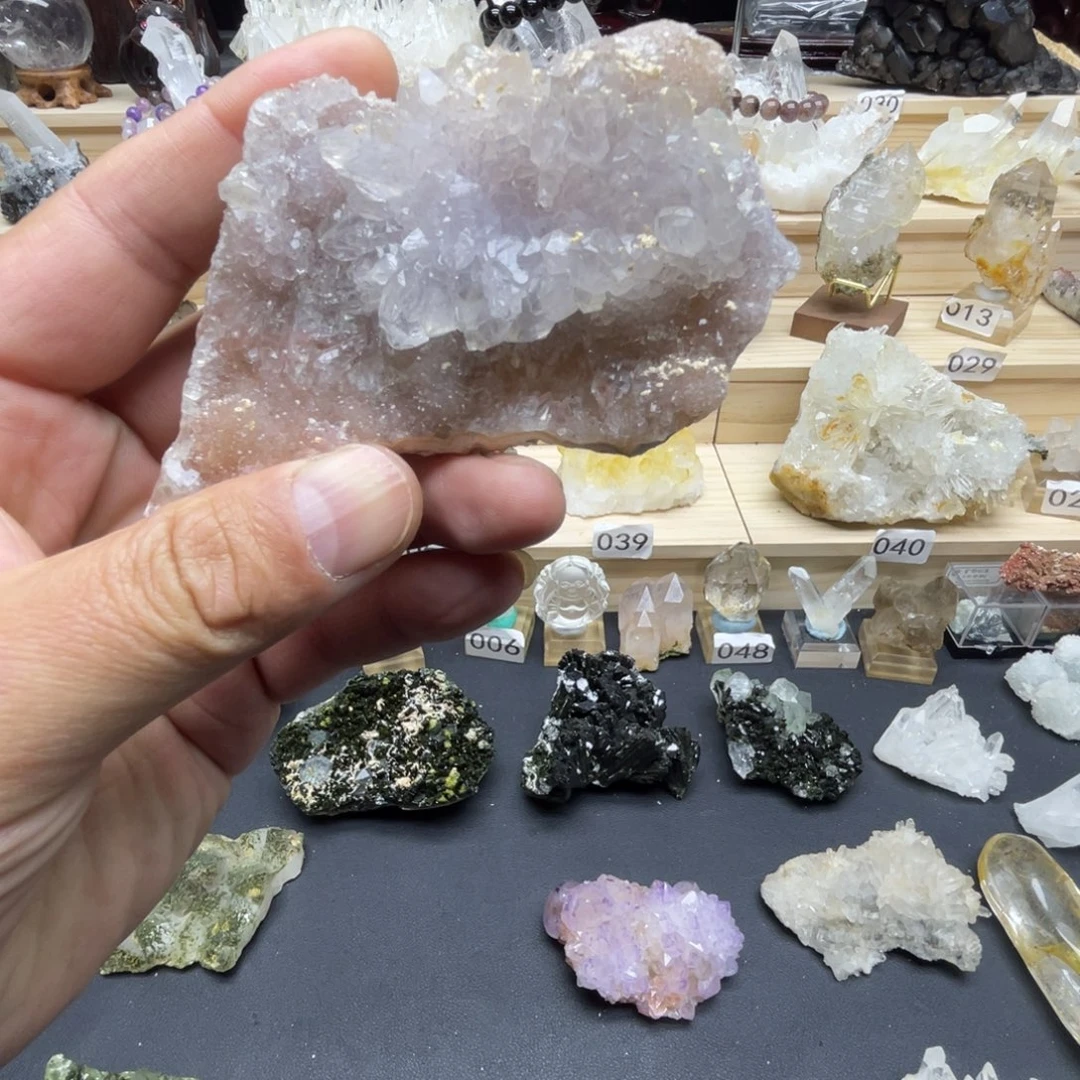 石材天然巴西异象水晶摆件