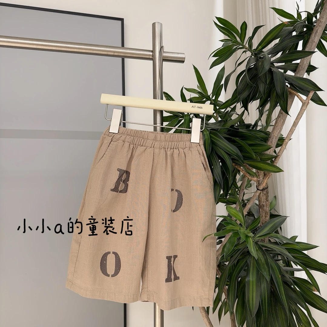 个性印花夏季新款棉布韩版日系七分休闲裤男女宝宝适用