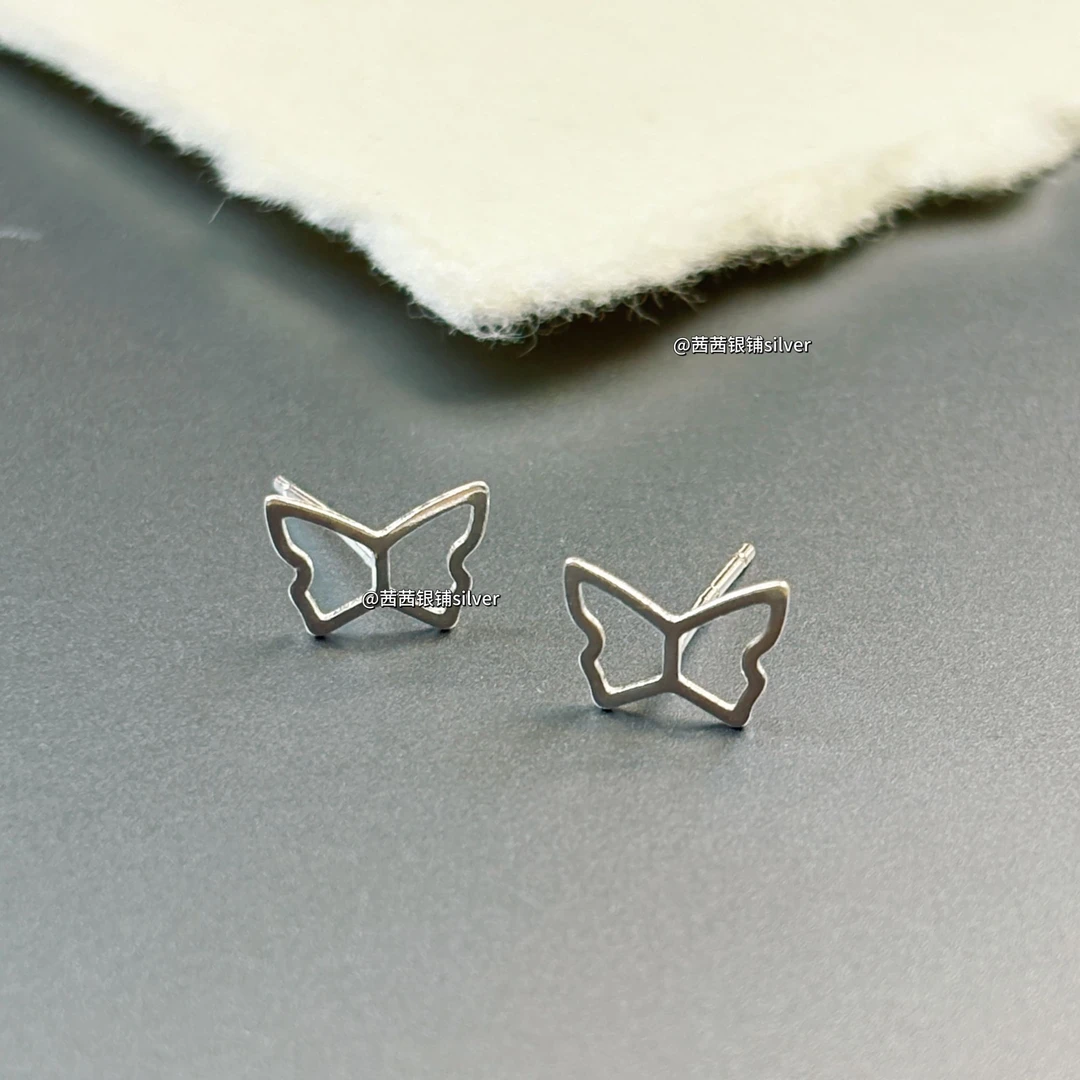 足银耳饰 养耳洞银耳针气质小众百搭可爱送闺蜜女友七夕礼物