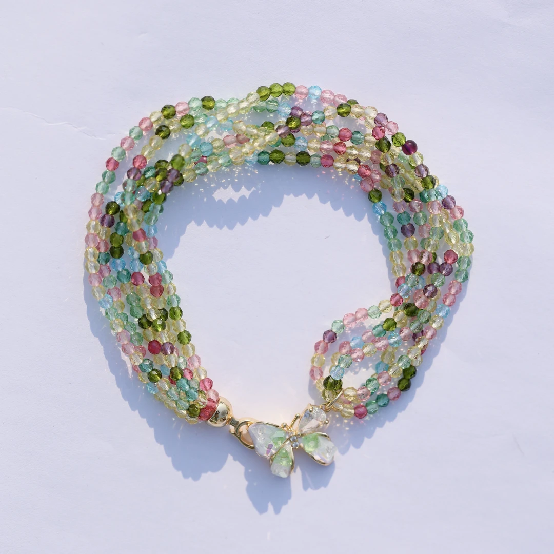 合金仿水晶手链 多层百搭款手链【20559】