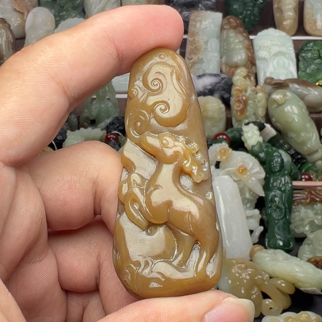 和田玉未镶嵌挂件