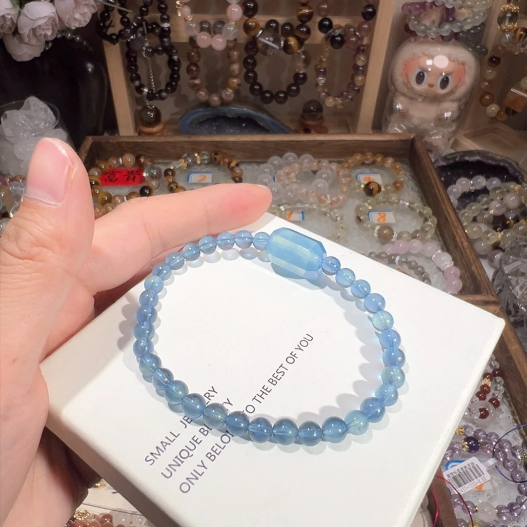 水晶手绳未镶嵌海蓝宝
