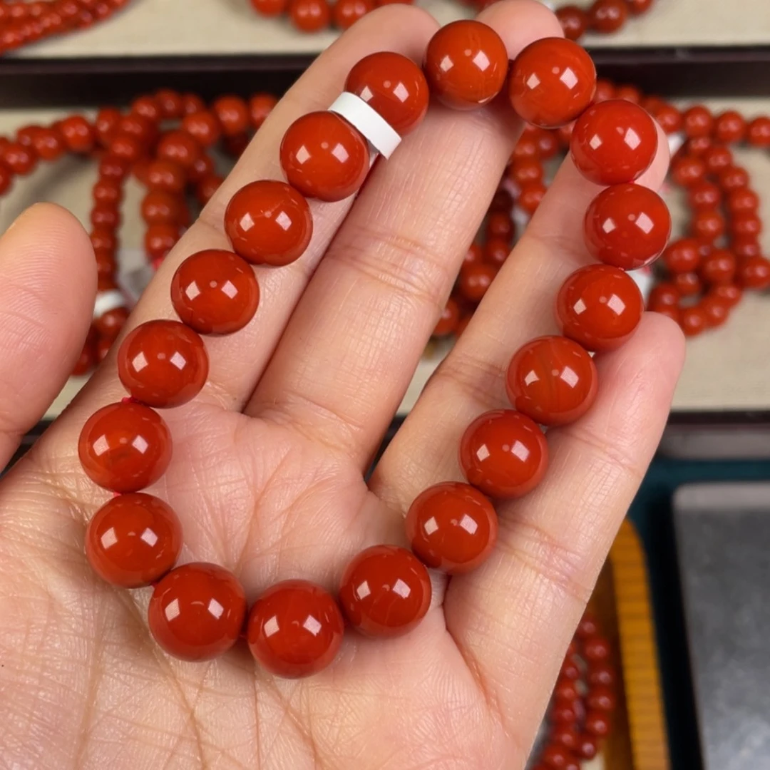 【闪购商品】南红玛瑙手链未镶嵌艾*儿满肉满色花