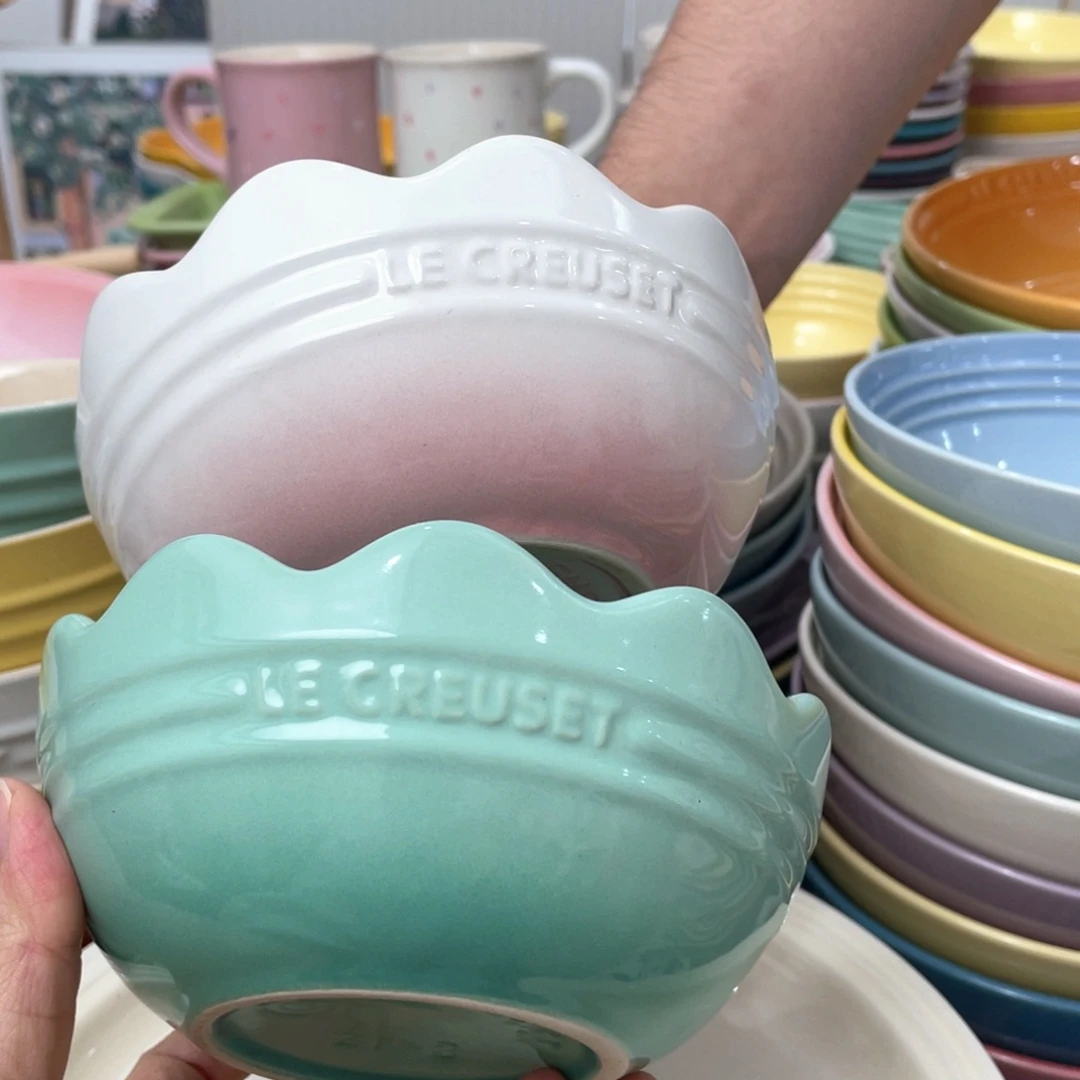 瓷片微瑕2个花边碗