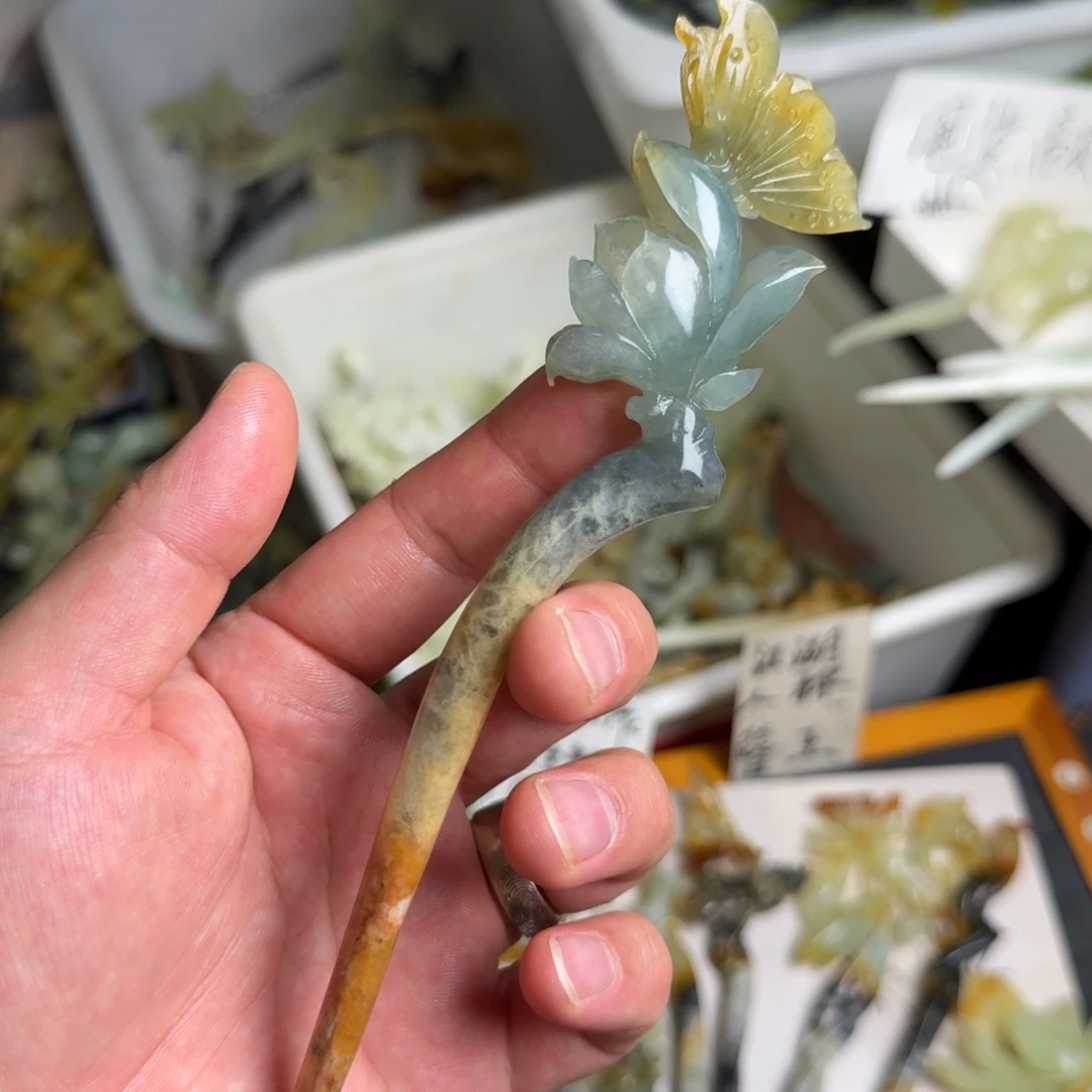 未镶嵌蛇纹石玉发饰