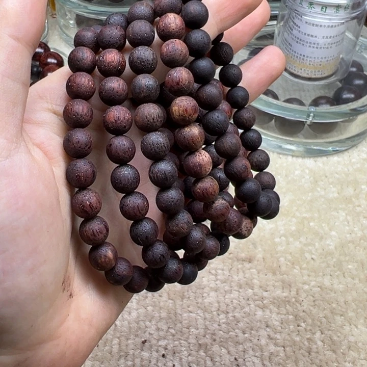 藤类缅甸小叶降真香0.8紫黑油23颗