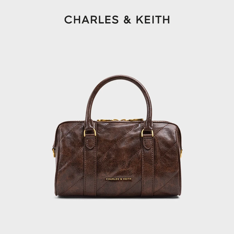 CHARLES & KEITH【流光风】25冬季新款多背法链条波士顿包30151559