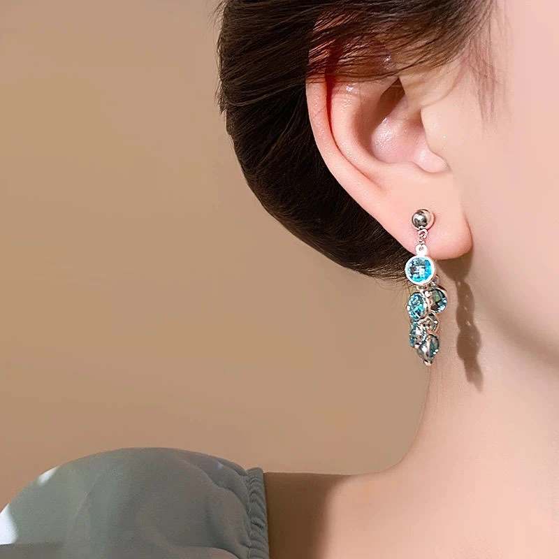 铜合金耳饰 高级感气质大气耳环独特吊坠耳钉N2947