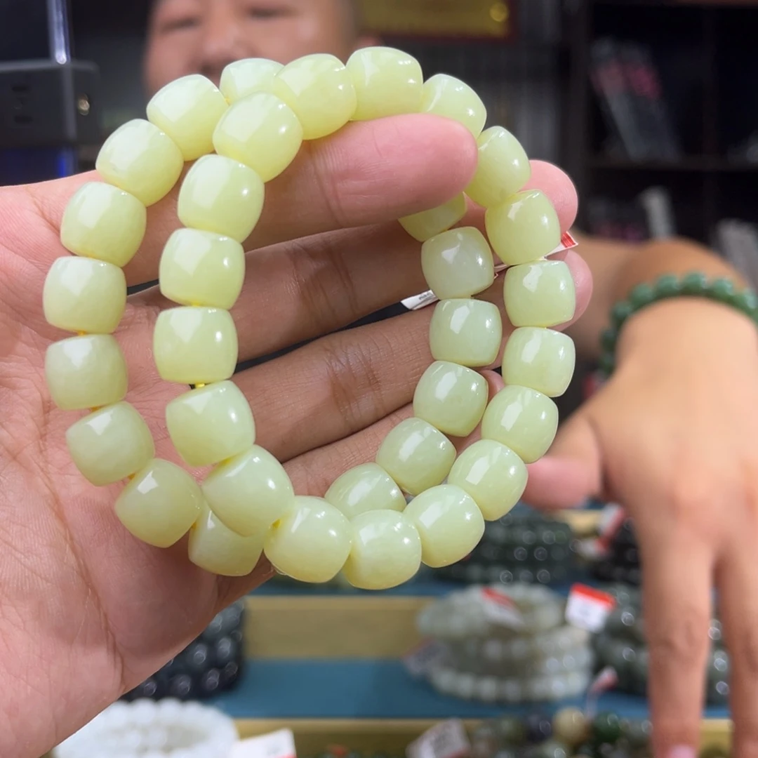 手链未镶嵌和田玉纯天然和田玉新疆若羌黄口料卡12多样性发其一
